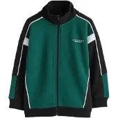 Next Casaco em moletão esmeralda / preto / branco