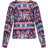 IZIA Blusa azul / rosa / preto