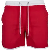 Urban Classics Calções de banho vermelho fogo / branco