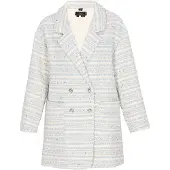 Faina Blazer creme / azul pastel / branco