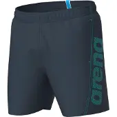 Arena Calções de surf 'Fundamentals Logo Boxer' cinzento escuro / jade