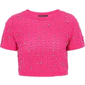 Faina Pullover 'Festive' rosa / prata