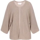 Usha WHITE LABEL Casaco de malha 'Minimalistic' taupe
