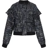 Faina Casaco meia-estação 'Festive' navy / preto / branco