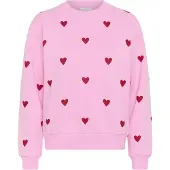 Kaffe Sweatshirt 'KAmabel' rosa claro / vermelho