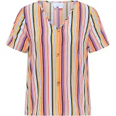 Usha Blusa azul claro / caril / roxo / laranja / preto