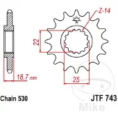 JT Sprockets Pinhao Dianteiro Jtf74315