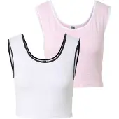 Urban Classics Top rosa / preto / branco natural