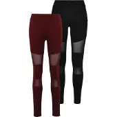 Urban Classics Leggings vermelho rubi / preto