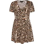 Faina Vestidos camiseiros conhaque / castanho escuro