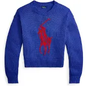 Ralph Lauren Pullover azul real / vermelho