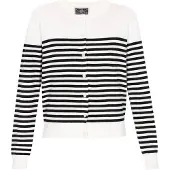 Dreimaster Maritim Casaco de malha preto / offwhite