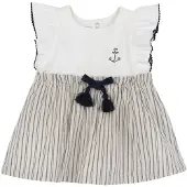 Chicco Vestido bege escuro / preto / branco