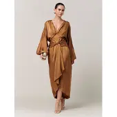 SAVEL Vestido 'Irena' castanho de castanha