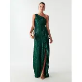 BWLDR Vestido de festa 'CATIA' verde escuro