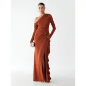 BWLDR Vestido de festa 'LORDE' castanho