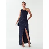 BWLDR Vestido de festa 'Brodey' azul escuro