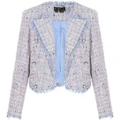 Faina Blazer 'Festive' azul claro / cor-de-rosa / branco