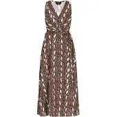 Faina Vestido creme / castanho / preto
