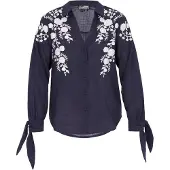 Dreimaster Blusa navy / branco