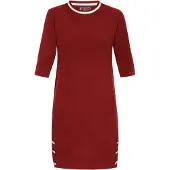 Dreimaster Maritim Vestido vermelho escuro / branco