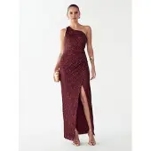 BWLDR Vestido de festa 'Brodey' vermelho escuro