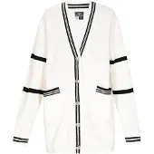 Dreimaster Maritim Casaco de malha preto / offwhite