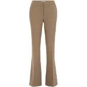 We fashion Calças com vincos taupe