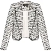 Faina Blazer preto / branco lã
