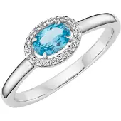 Giorgio Martello Milano Anel azul / prata