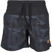Urban Classics Calções de banho azul fumado / azul pombo / preto