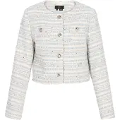 Faina Blazer turquesa / branco