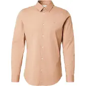Calvin Klein Camisa De Manga Comprida Solid Stretch Slim Fit