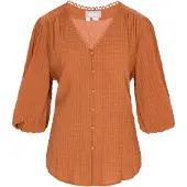 Usha Blusa 'Casual' camelo / bege claro