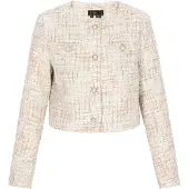 Faina Blazer azul claro / castanho / branco