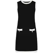 Faina Vestido de malha 'Festive' preto / branco