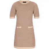 Faina Vestido bege / bege escuro
