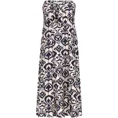 Usha Vestido de verão ecru / marinho
