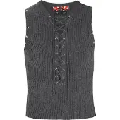 MyMo ROCKS Top de malha cinzento escuro