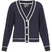 Dreimaster Maritim Casaco de malha navy / branco