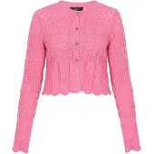 Faina Casaco de malha rosa