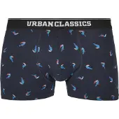 Urban Classics Boxers azul noturno / azul céu / vermelho-alaranjado / mosqueado preto