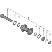 Shimano Eixo Do Cubo Dianteiro Tiagra Hb-rs470