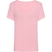 s.Oliver Camisa de pijama cor-de-rosa / branco