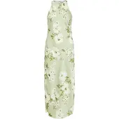 Vila Vestido Midi Sem Mangas Ravena