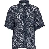 Minus Blusa 'Tara' navy / azul claro