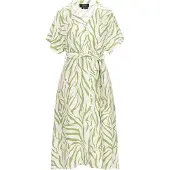 Usha Vestidos camiseiros 'Classic' verde / offwhite