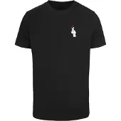 Mister tee Camisa 'Love Sign' vermelho sangue / preto / branco
