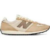 New Balance unisex. U471V1 Sapatilhas de pele 471 bege (43), Plano, Camurça, Cordão, Casual