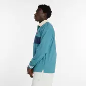 New Balance Camisa 'Rugby' azul / azul céu / branco